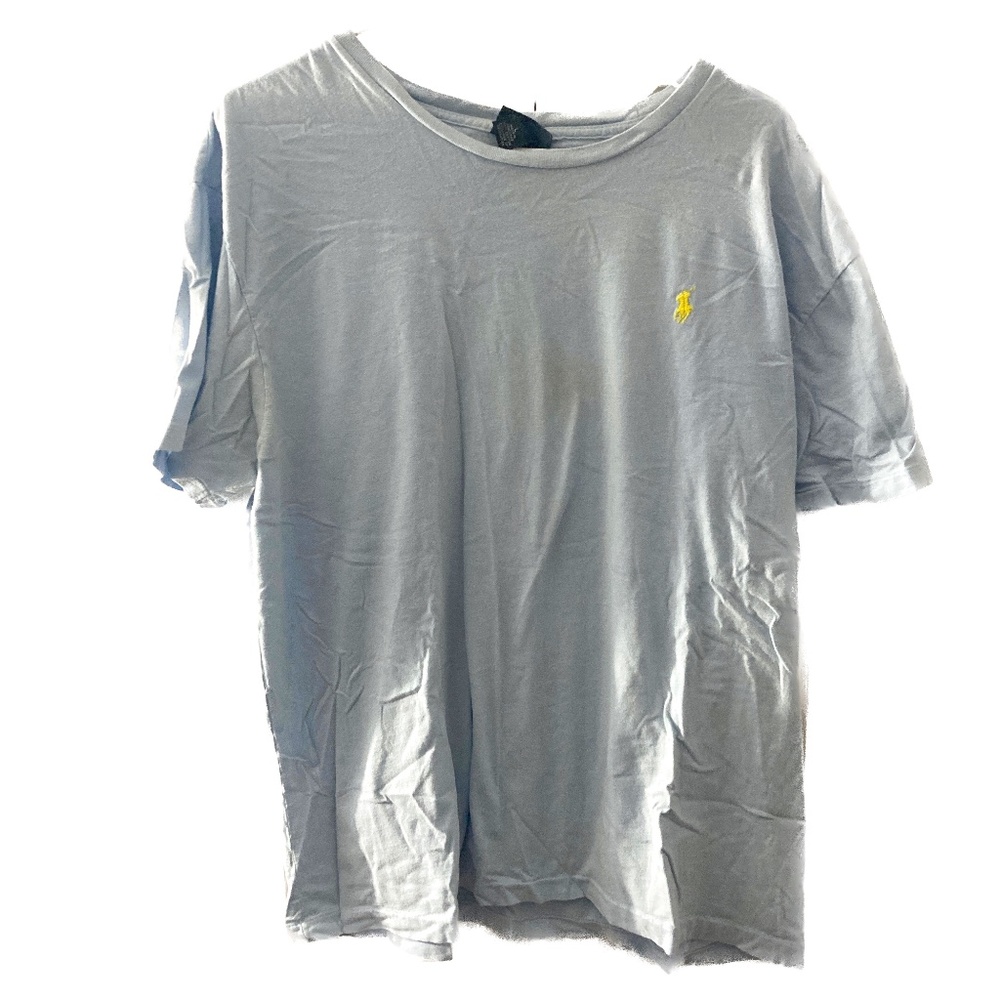 Polo by Ralph Lauren T-Shirt, Crew Neck, Men's Large, Sky Blue, Vintage